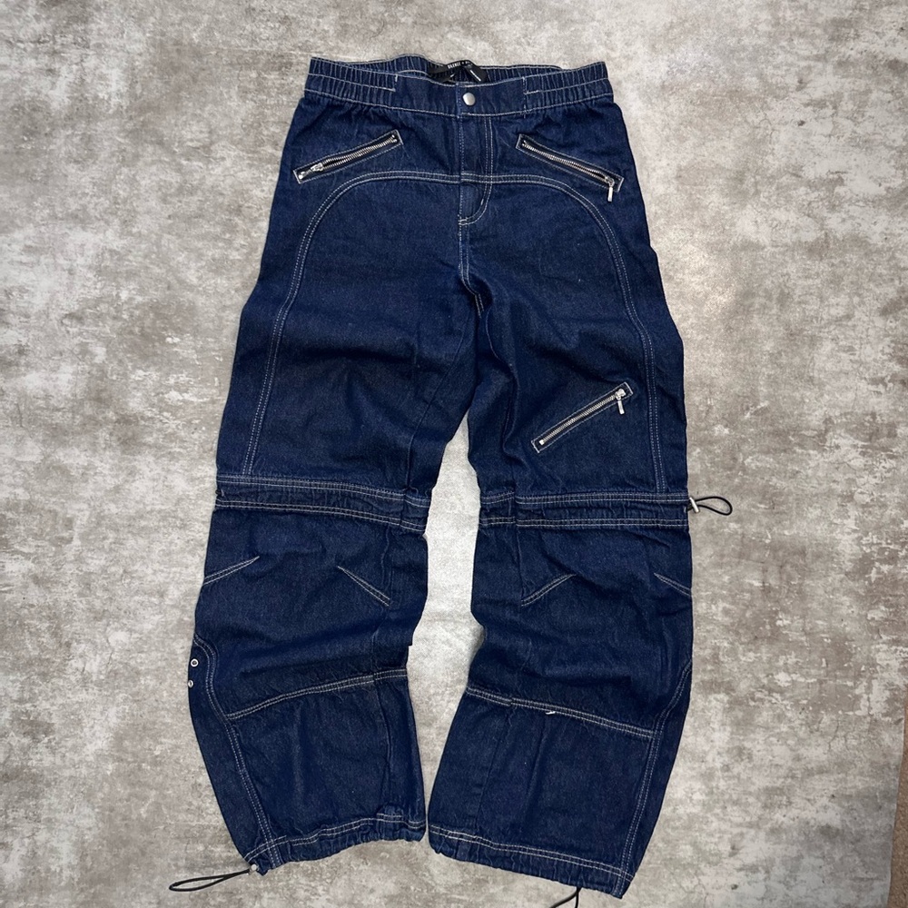 Silence + Noise Navy Cargo Pants